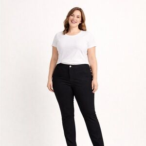 Simply Vera Vera Wang Black Skinny Pants Women’s Large Work Career Stretch